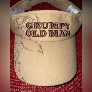 Disney Tan Grumpy Old Man Visor Hat Disneyland